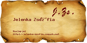 Jelenka Zsófia névjegykártya