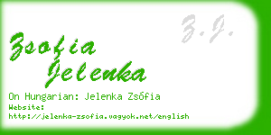 zsofia jelenka business card